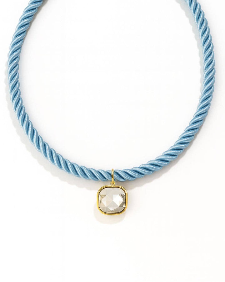 Tailyn Rope Light Blue Necklace