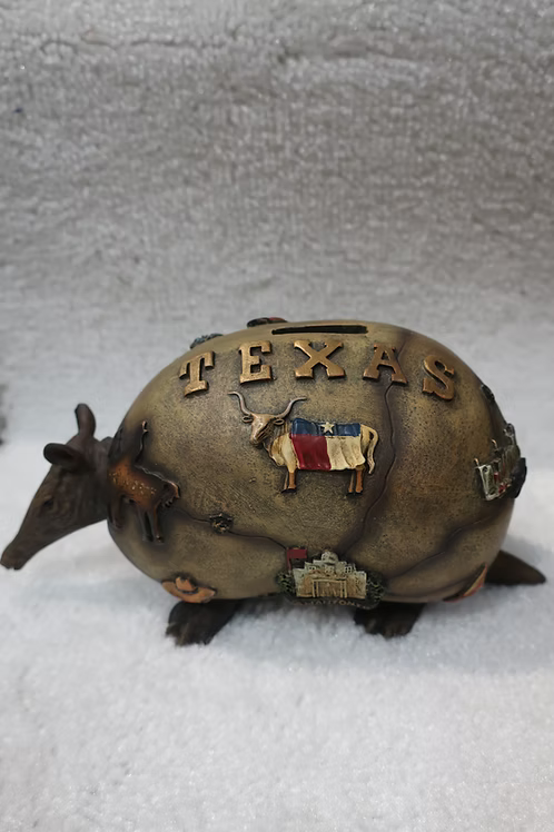 Texas Armadillo Piggy Bank