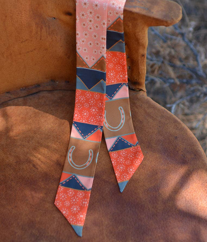 Frontier Quilted Patchwork Silk Twilly Scarf