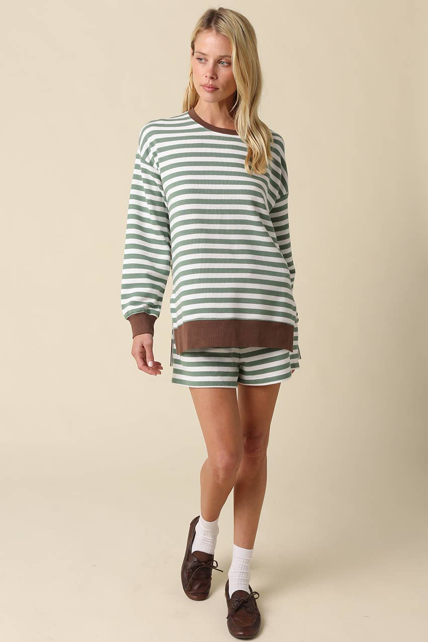 Averil Striped Lounge Shorts