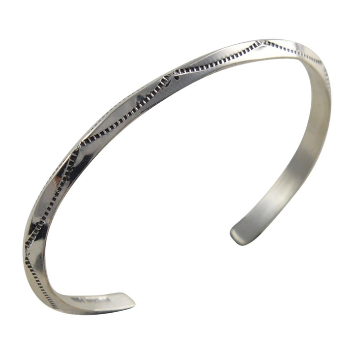 Elaine Sterling Silver Triangle Wire Navajo Bracelet