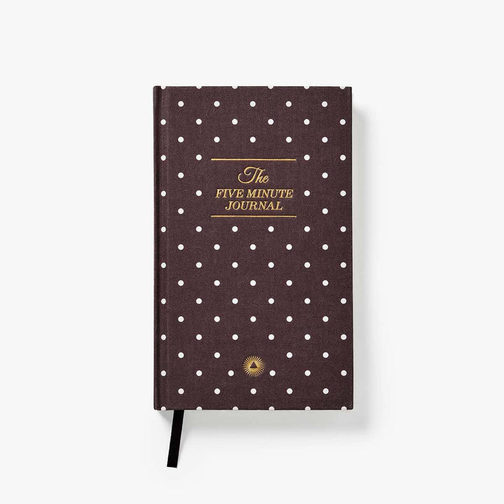 The Five Minute Journal Mocha Polka Dot