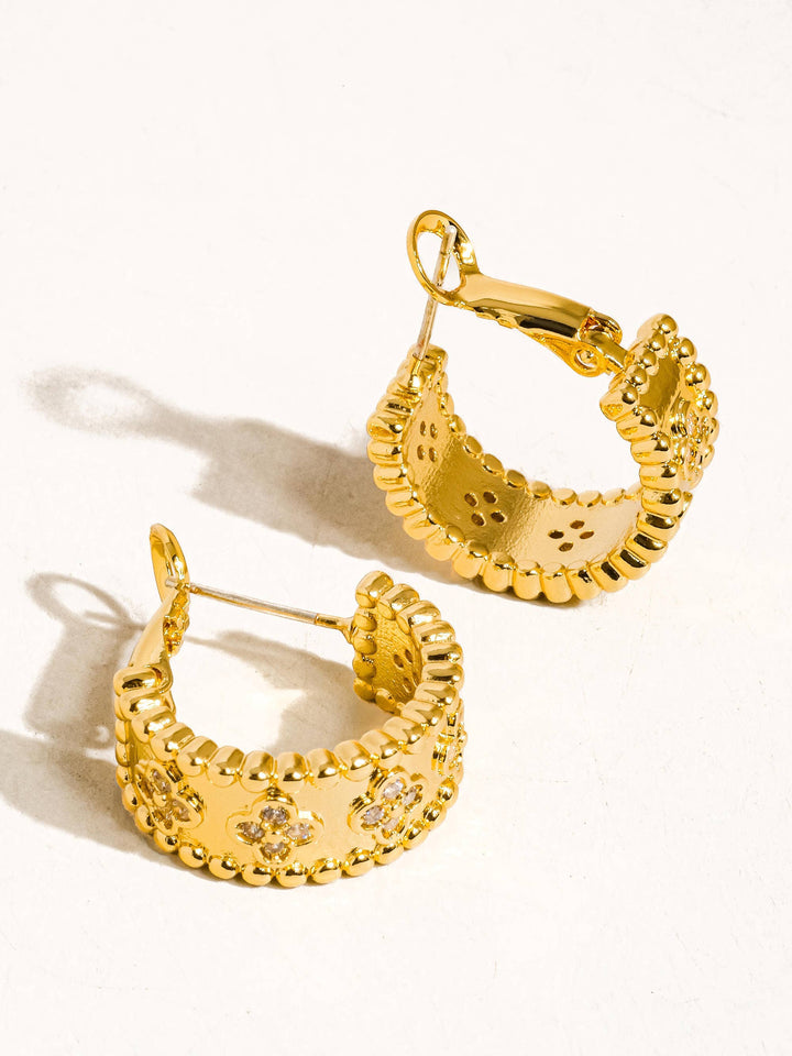 Ismaël Floral Hoop Earring