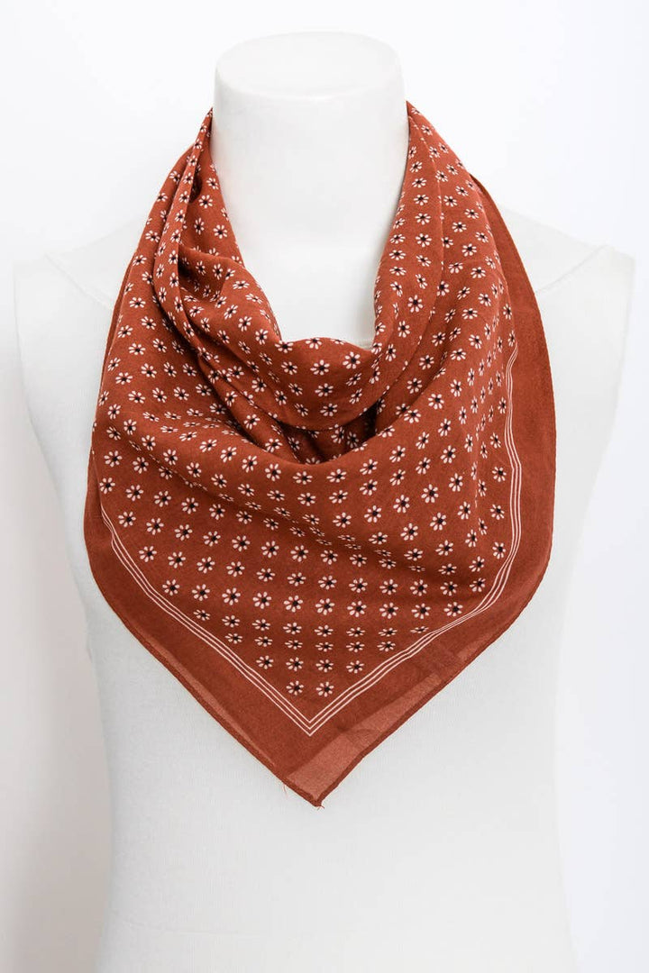 Daisy Flower Cotton Bandana