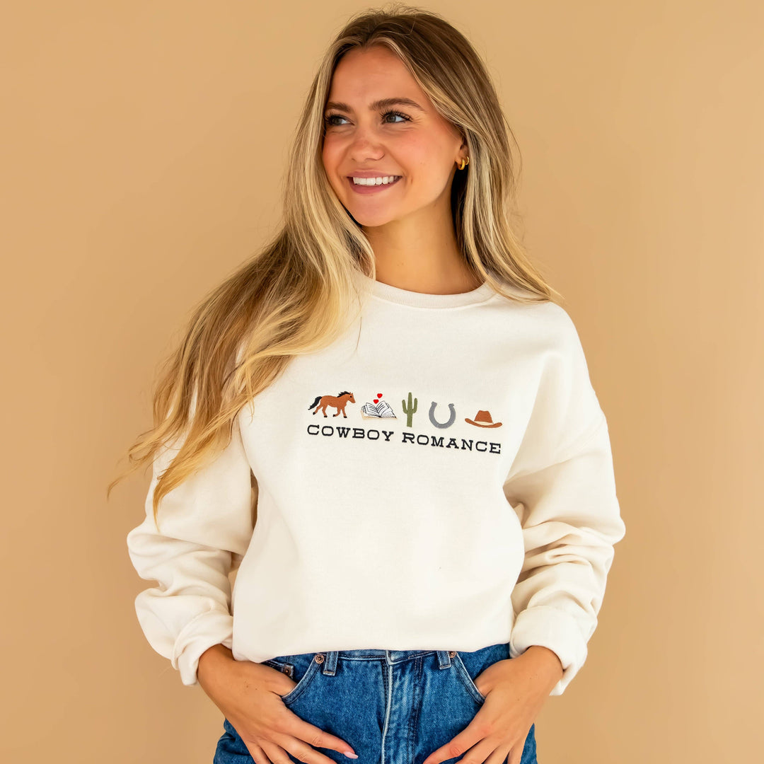 Cowboy Romance Icons Crewneck