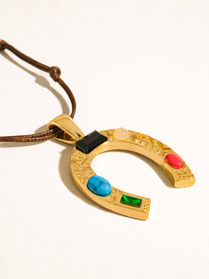 Maribel Western Large Horseshoe Necklace