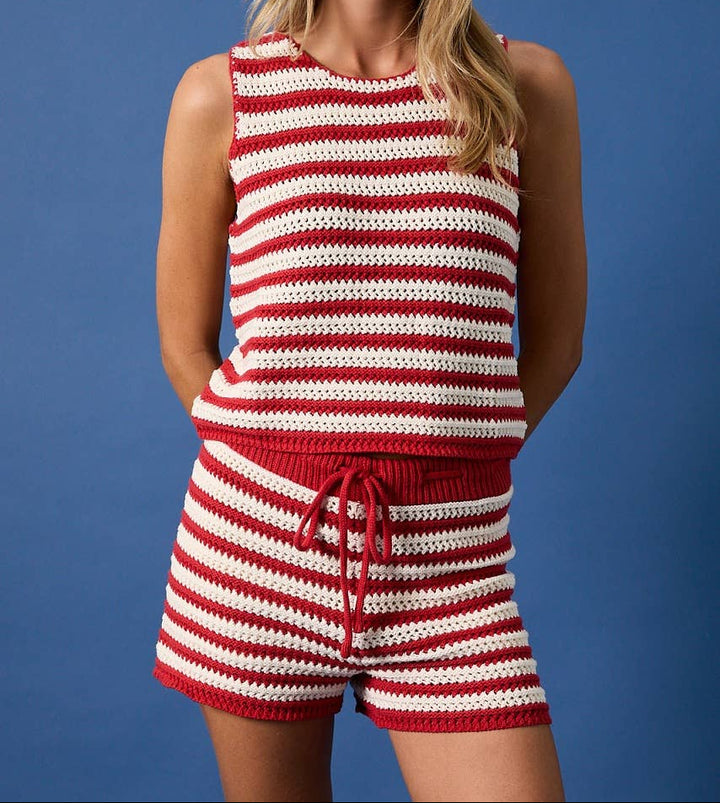 Paige Crochet Two Tone Tank