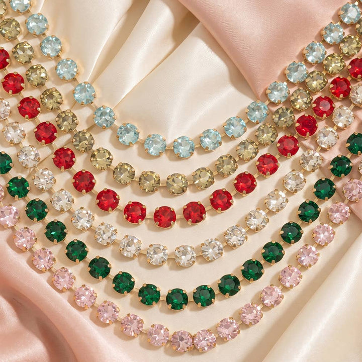 Round Crystal Tennis Necklace