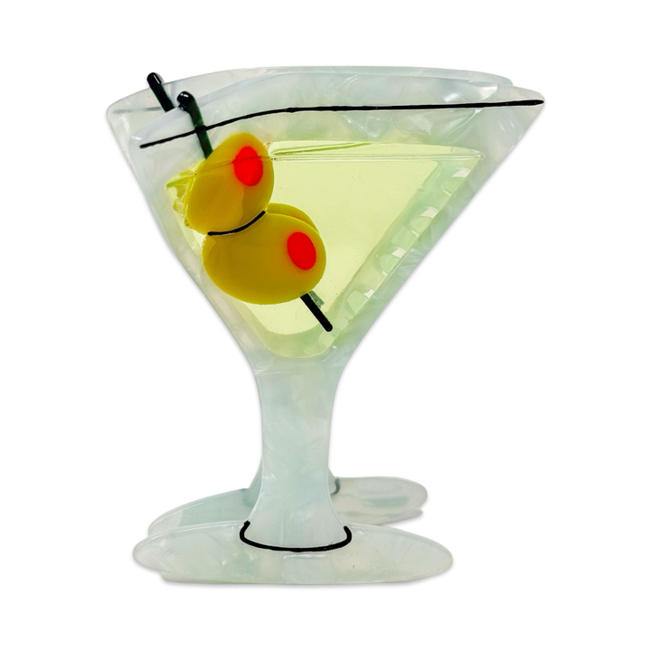 Martini Hair Claw Clip