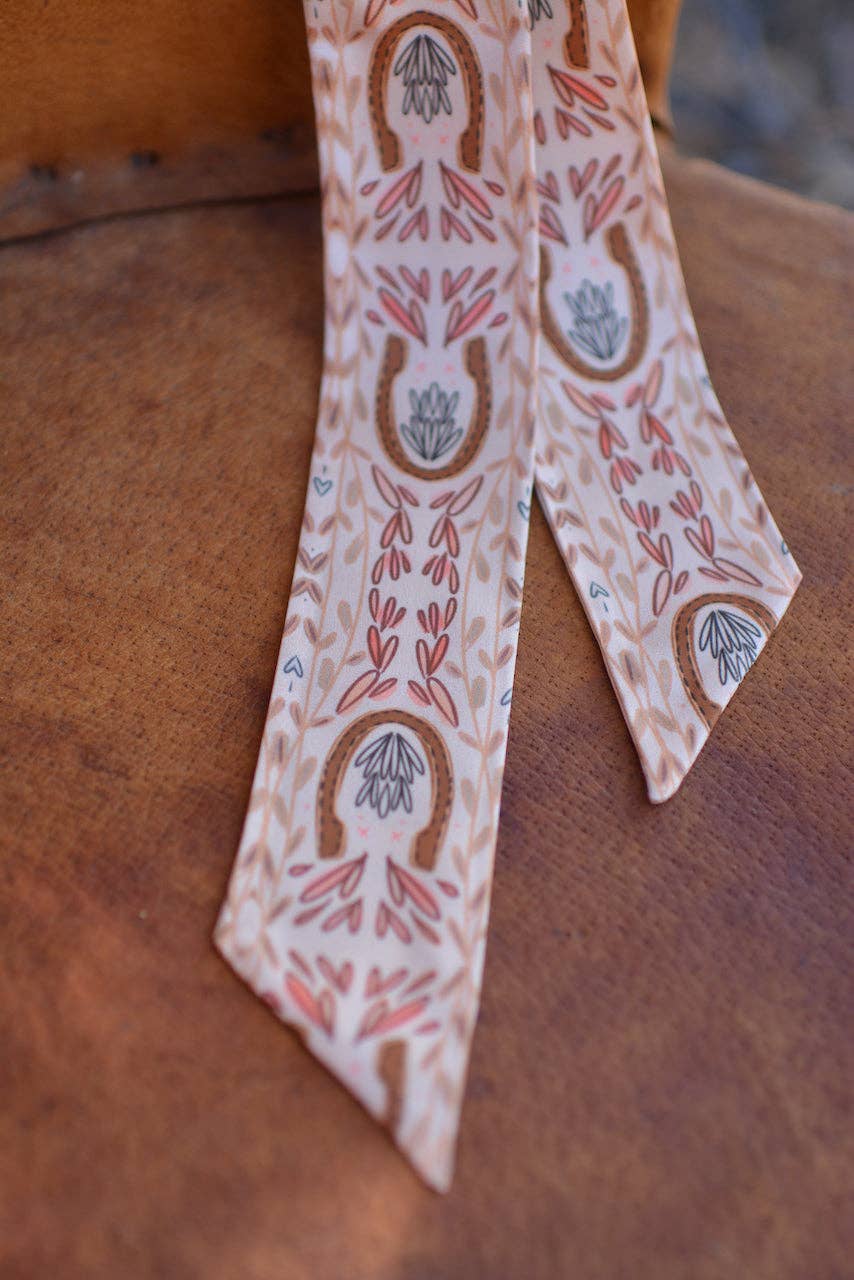 Harvest Dusty Rose Silk Twilly Scarf