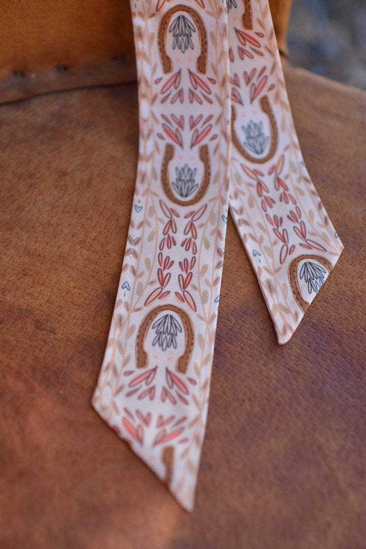 Harvest Dusty Rose Silk Twilly Scarf