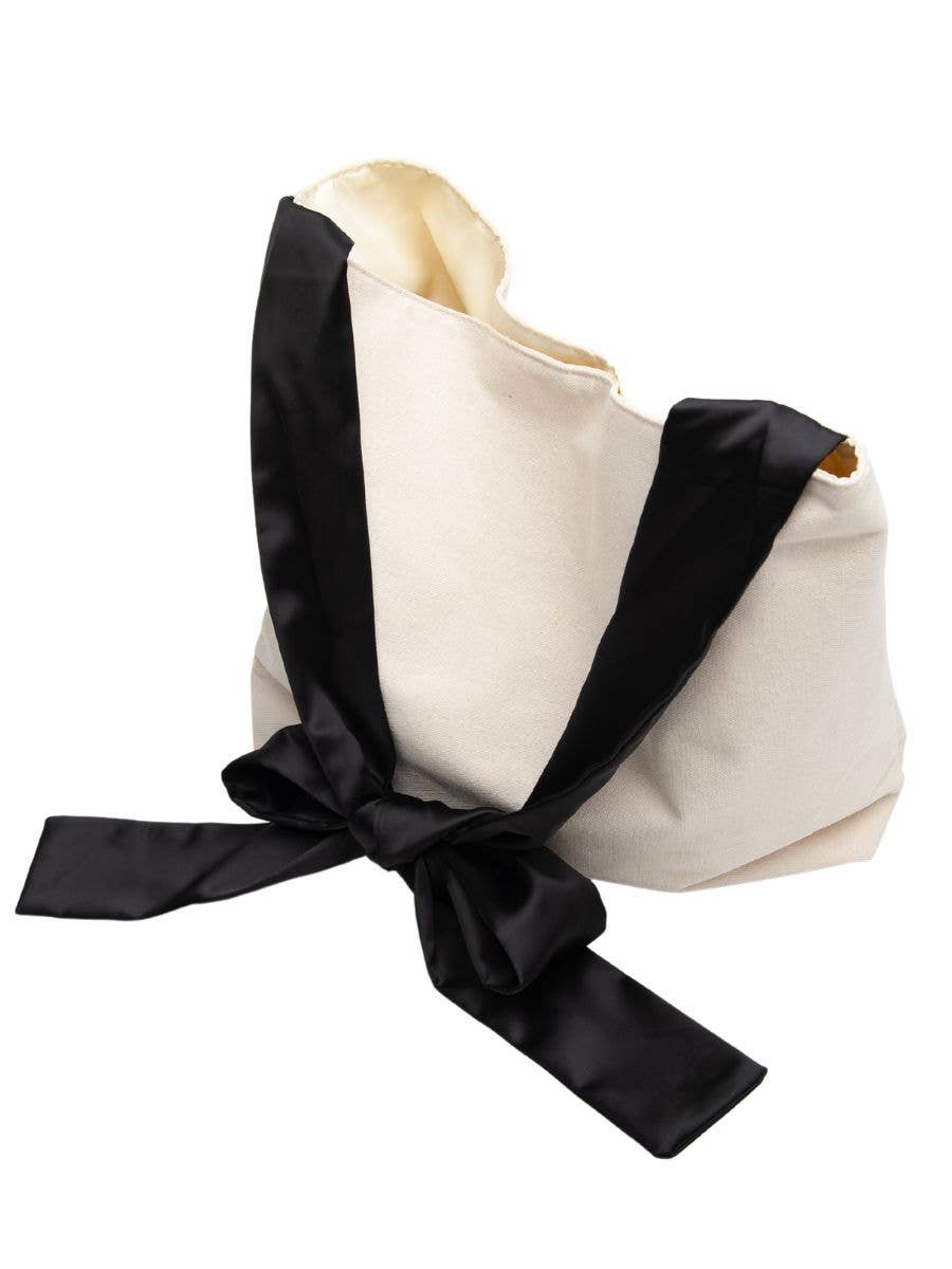 Black Satin Bow Tote