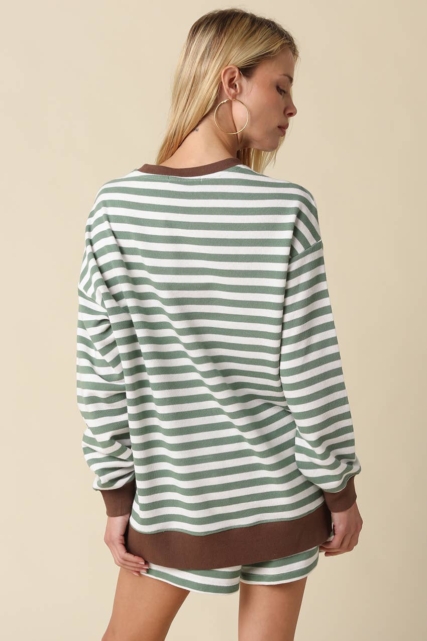 Averil Striped Lounge Top