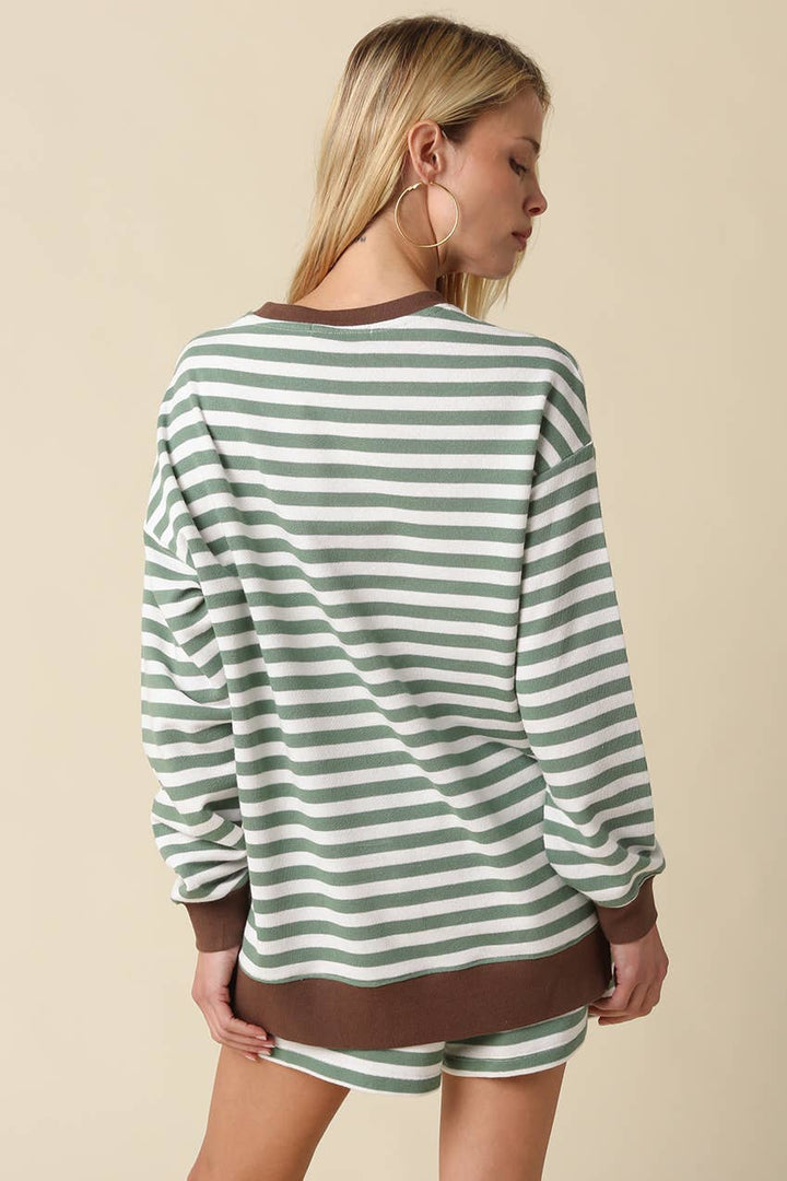 Averil Striped Lounge Top