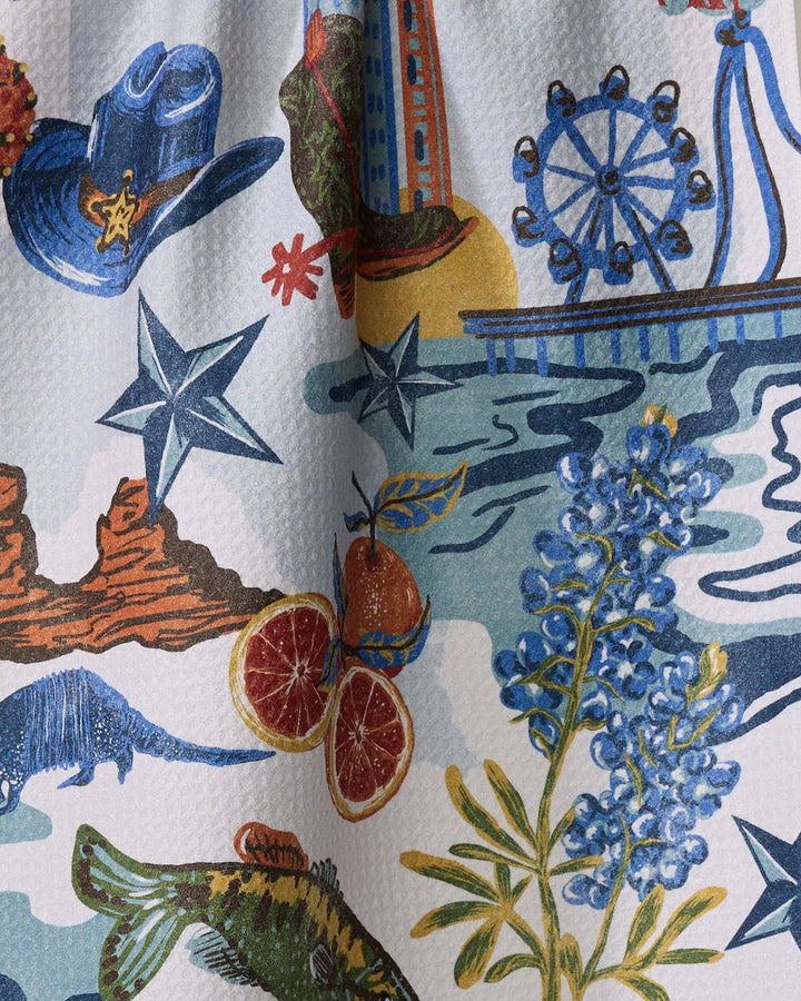 Greetings From Texas Tea Towel