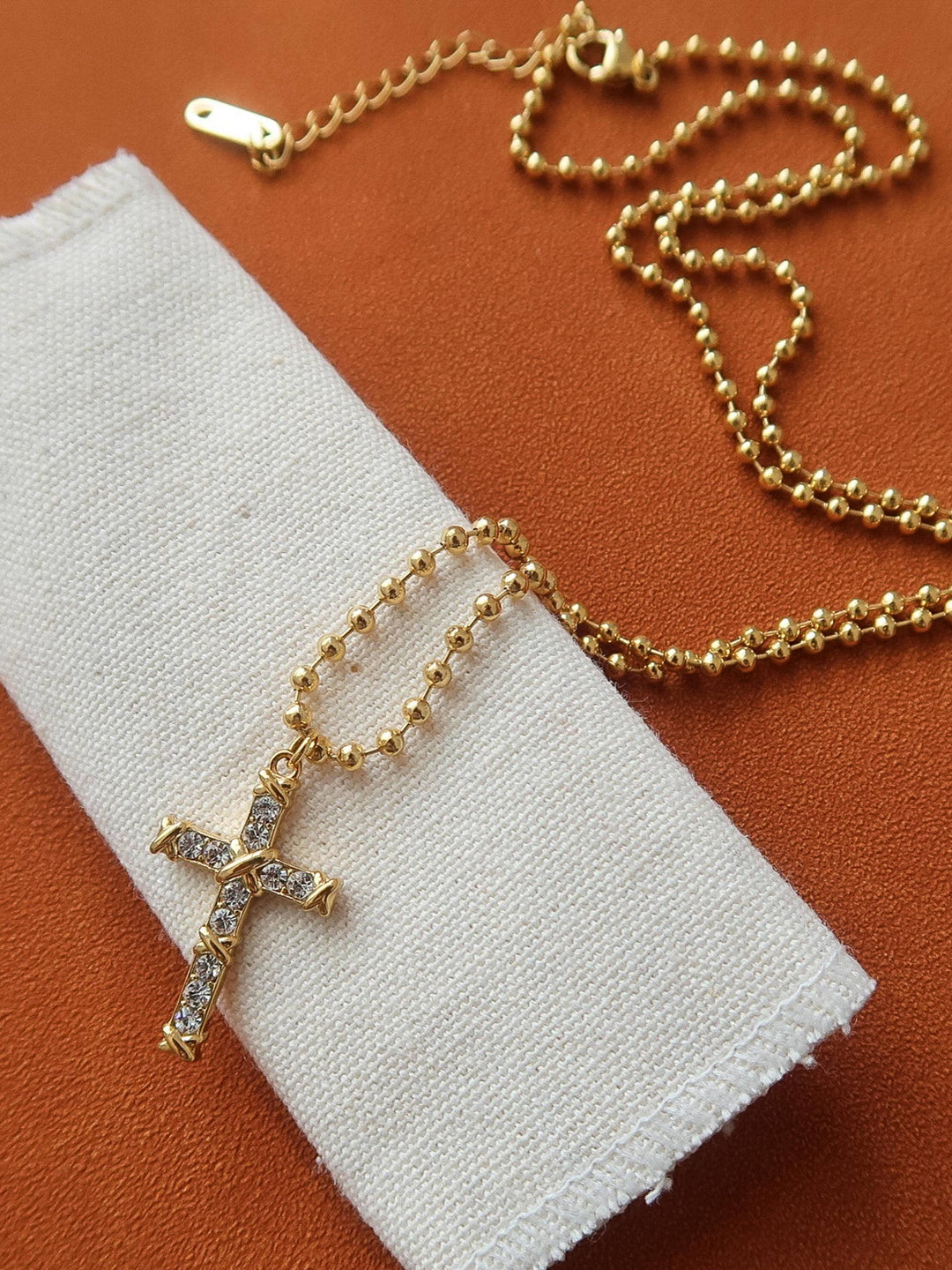 Selma CZ Cross Pendant Necklace