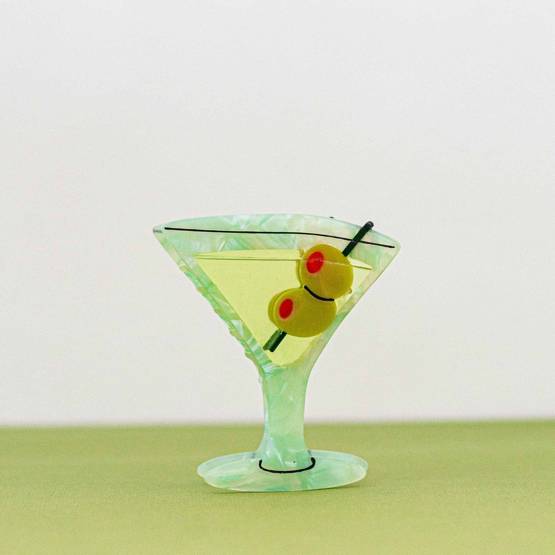 Martini Hair Claw Clip