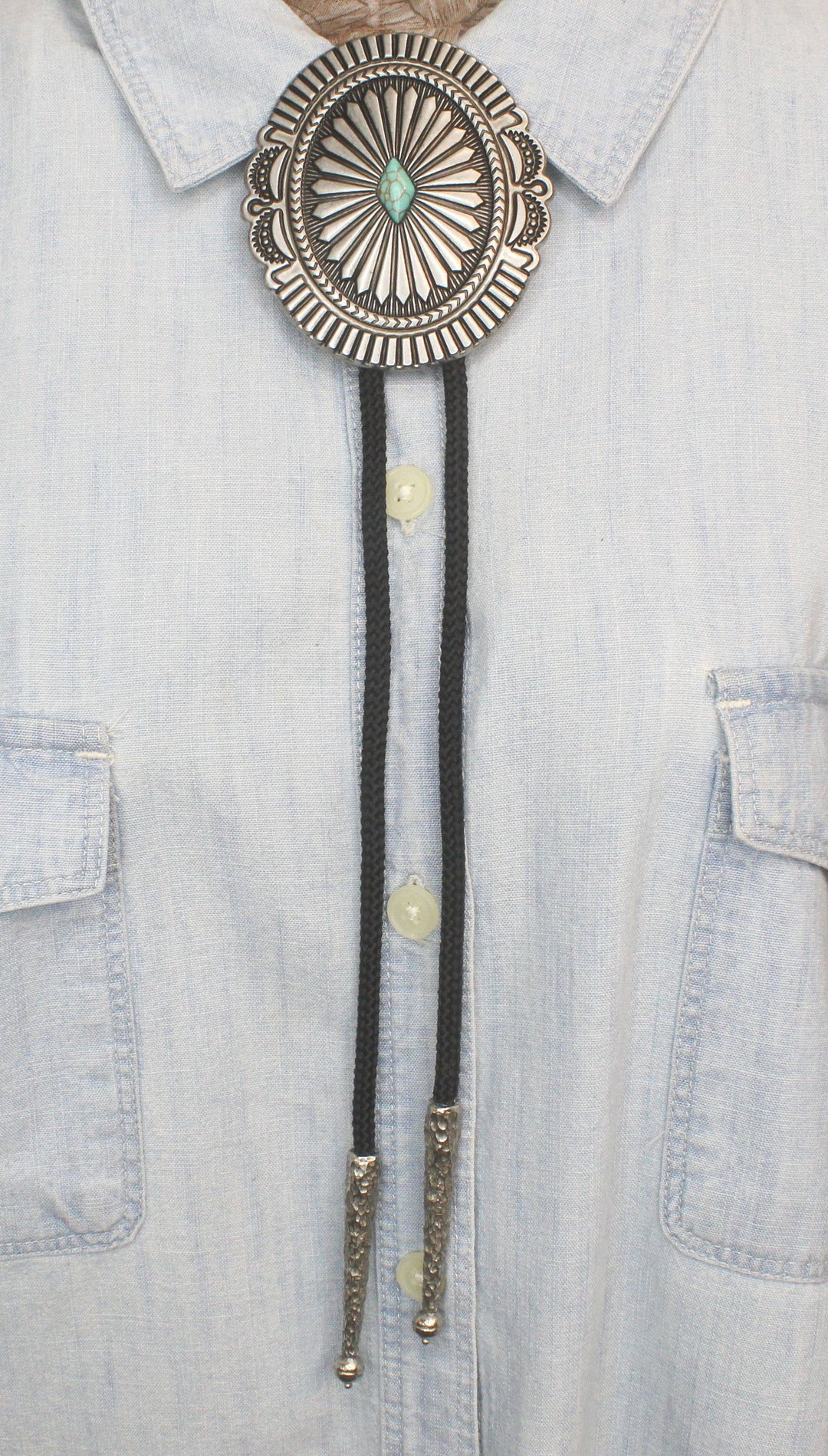 Turquoise Sentinel Bolo Tie