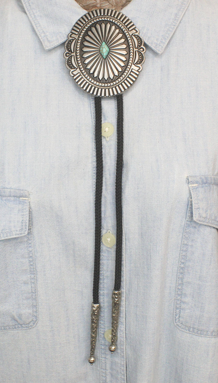 Turquoise Sentinel Bolo Tie