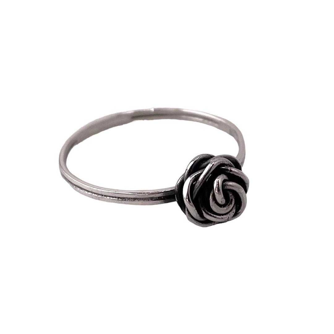 Rose Flower Sterling Silver Ring