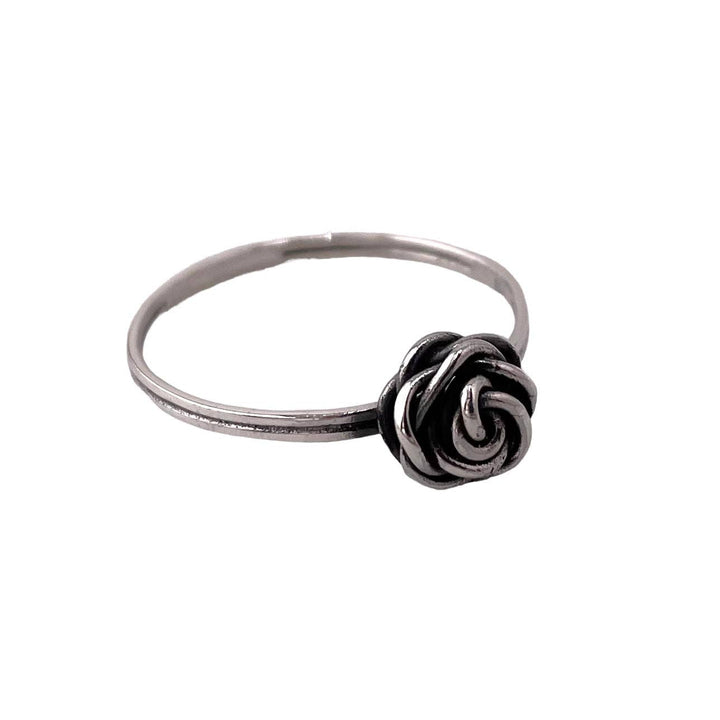 Rose Flower Sterling Silver Ring