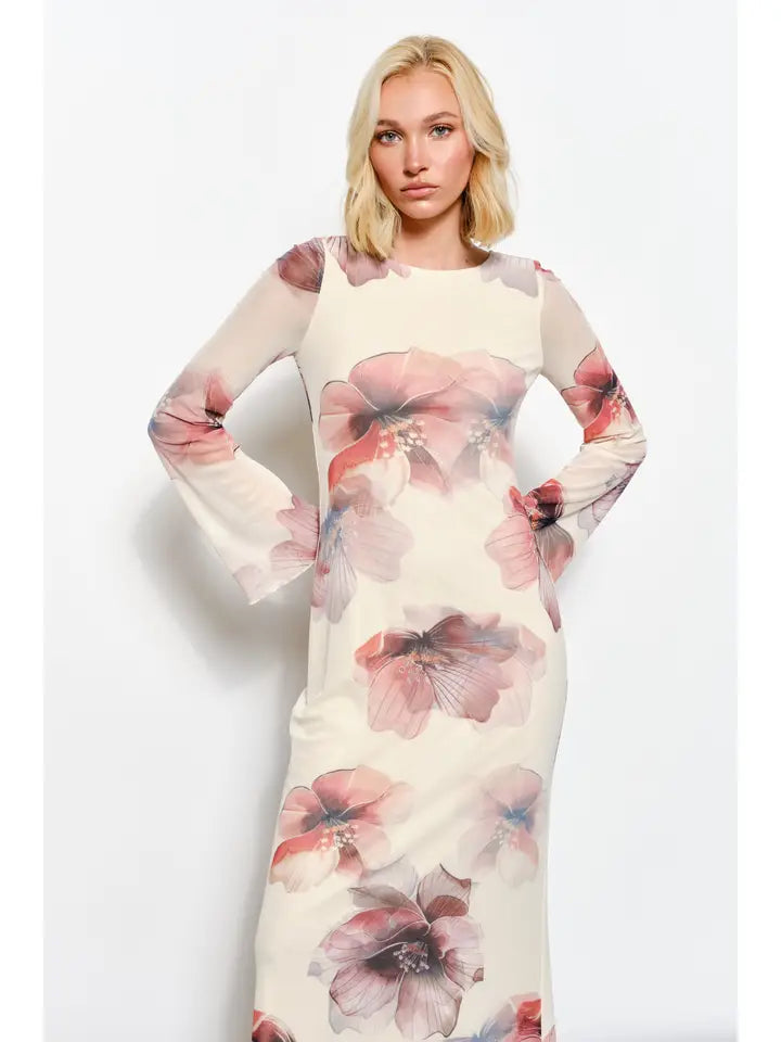 Ariana Mesh Maxi Dress