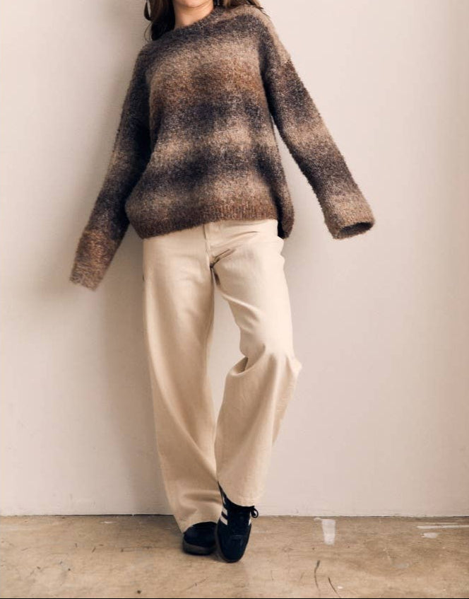 Brown Ombre Retro Sweater