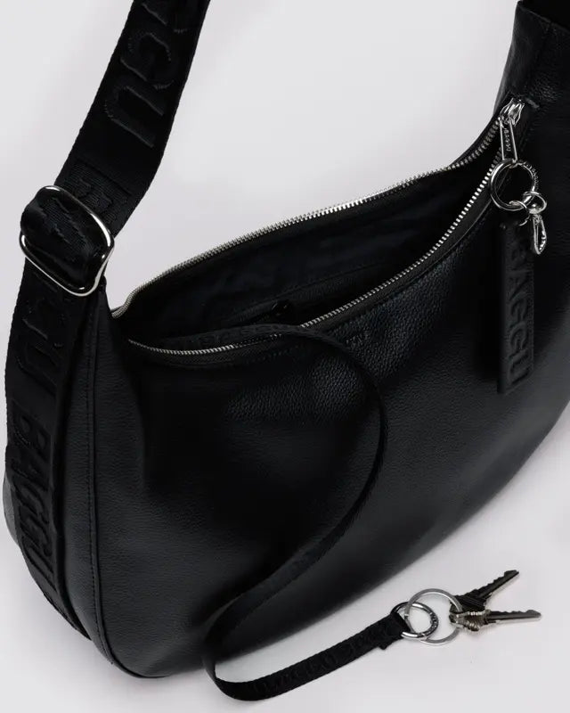 Baggu Medium Leather Crescent Bag