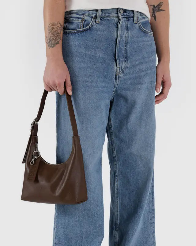 Baggu Mini Leather Shoulder Bag