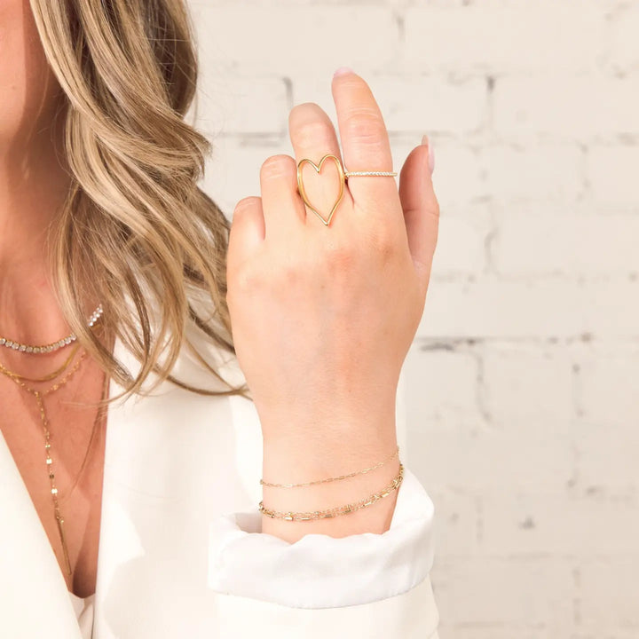 Lovie Gold Heart Ring Waterproof