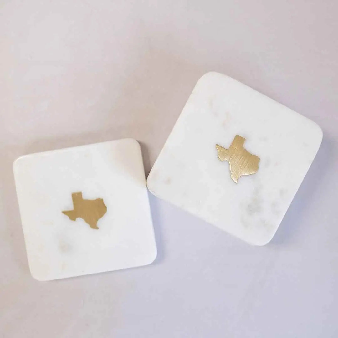 Texas Marble Coasters Set Of 4